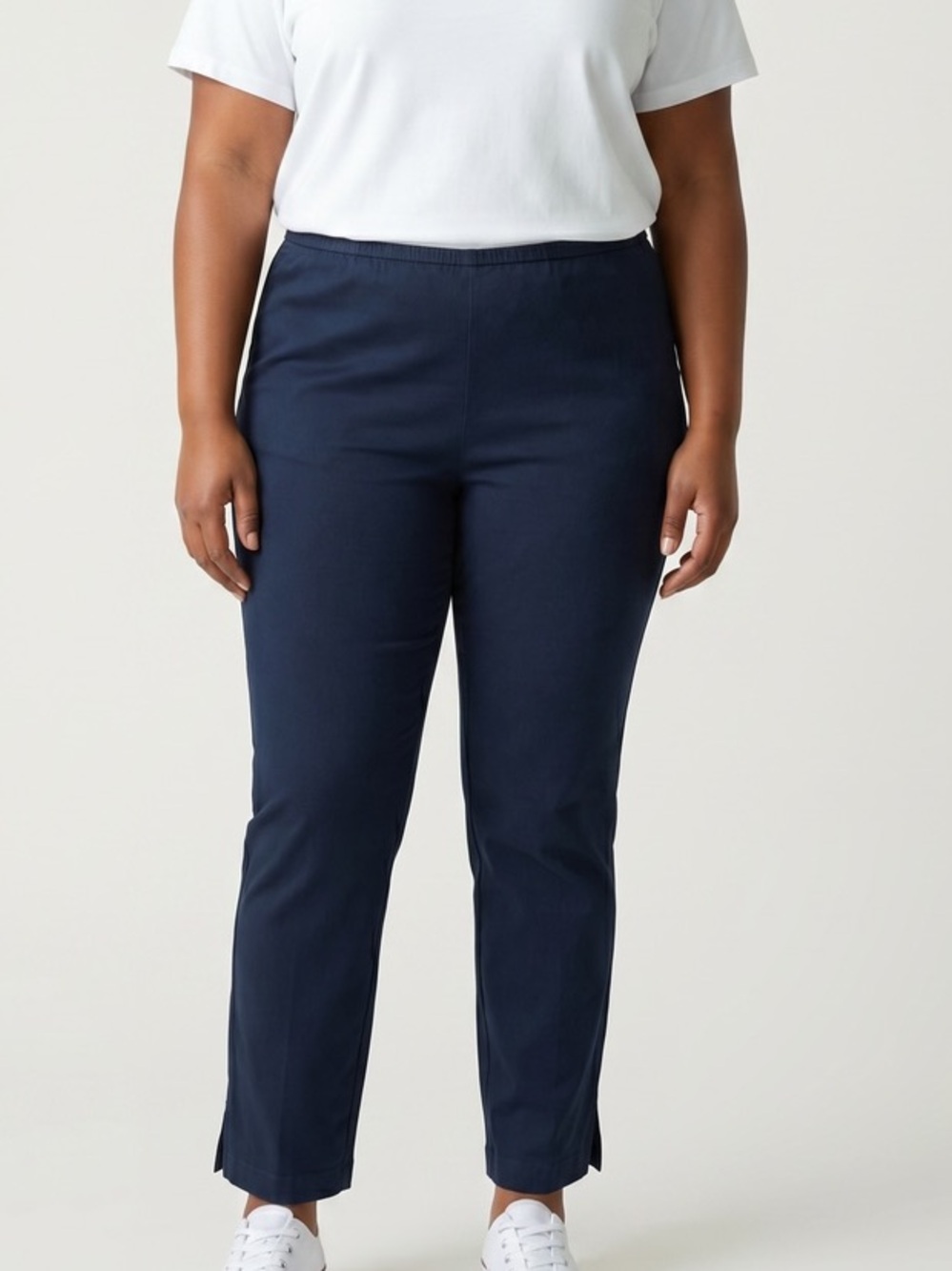 Eileen Fisher Organic Cotton Twill Slim Ankle Pant